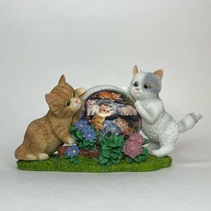 Frolicking at the little waterfall